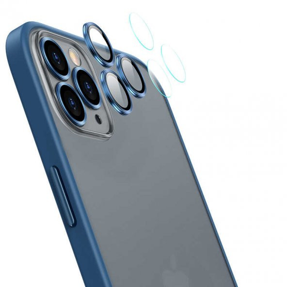 iPhone 12 Pro Max Kılıf Retro Kamera Lens Korumalı Renkli Lüx Mat Kapak - Resim 11