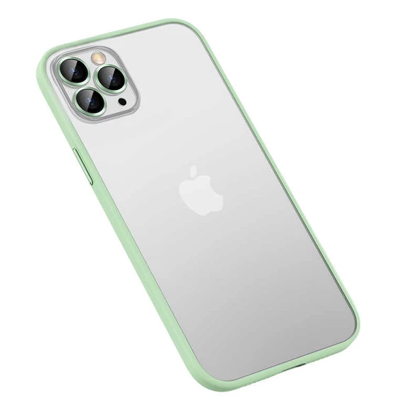 iPhone 12 Pro Kılıf Retro Kamera Lens Korumalı Renkli Lüx Mat Kapak - Resim 4