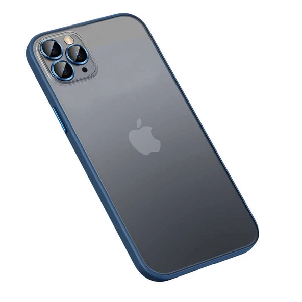 iPhone 12 Pro Kılıf Retro Kamera Lens Korumalı Renkli Lüx Mat Kapak - Resim 2