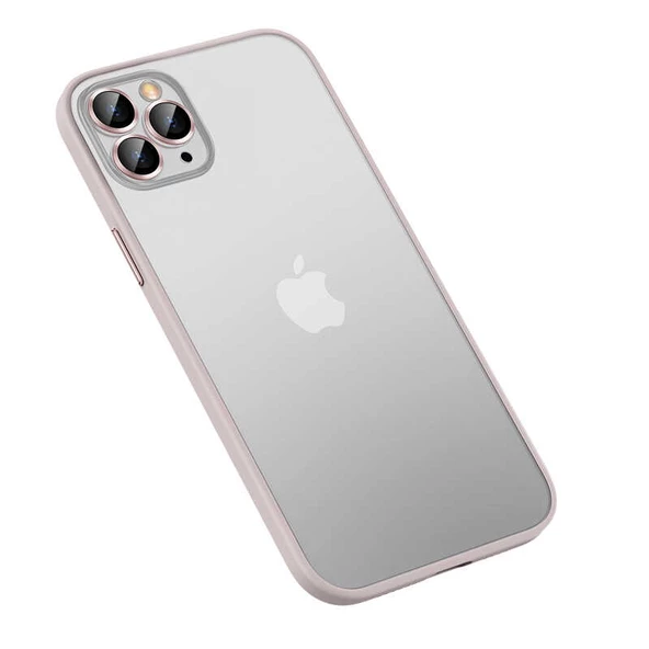 iPhone 12 Pro Kılıf Retro Kamera Lens Korumalı Renkli Lüx Mat Kapak - Resim 7