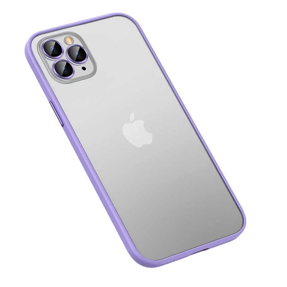 iPhone 12 Pro Kılıf Retro Kamera Lens Korumalı Renkli Lüx Mat Kapak - Resim 6