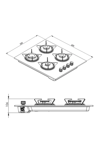LUXELL GRİ OPALL ANKASTRE SET 15 PROGRAM - Resim 6