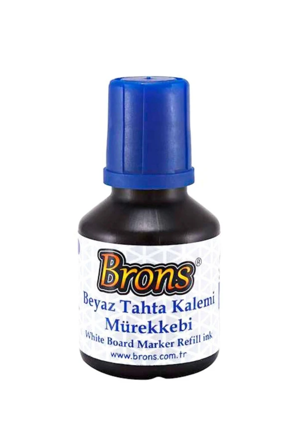 Brons Tahta Kalem Mürekkebi 30 CC Mavi Tahta Kalem Mürekkebi (12 Li Paket) ürün görseli 1