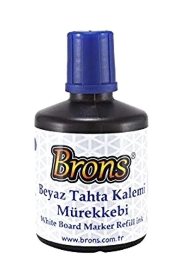 Brons Tahta Kalem Mürekkebi 100 CC Mavi Tahta Kalem Mürekkebi (6 Lı Paket) ürün görseli 1