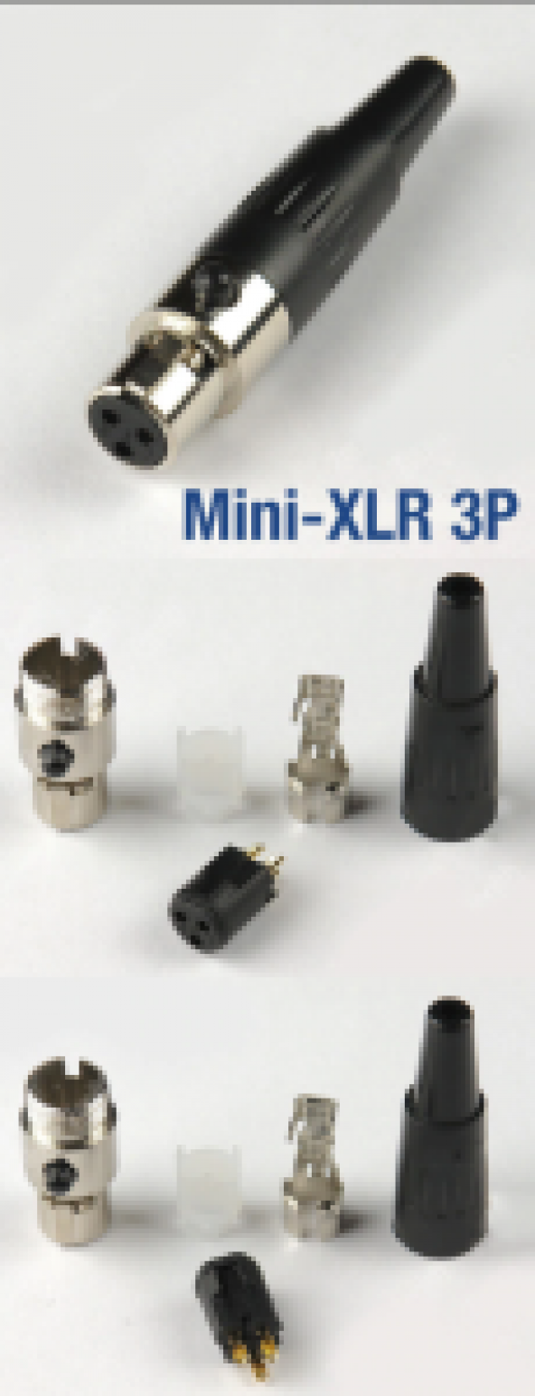 3 Pin Mini XLR Dişi Konnektör ürün görseli 1