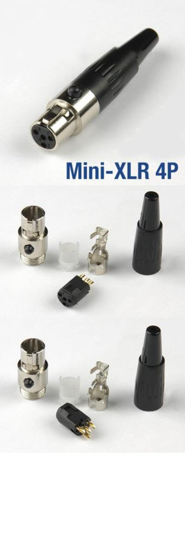 4 Pin Mini XLR Dişi Konnektör ürün görseli 1