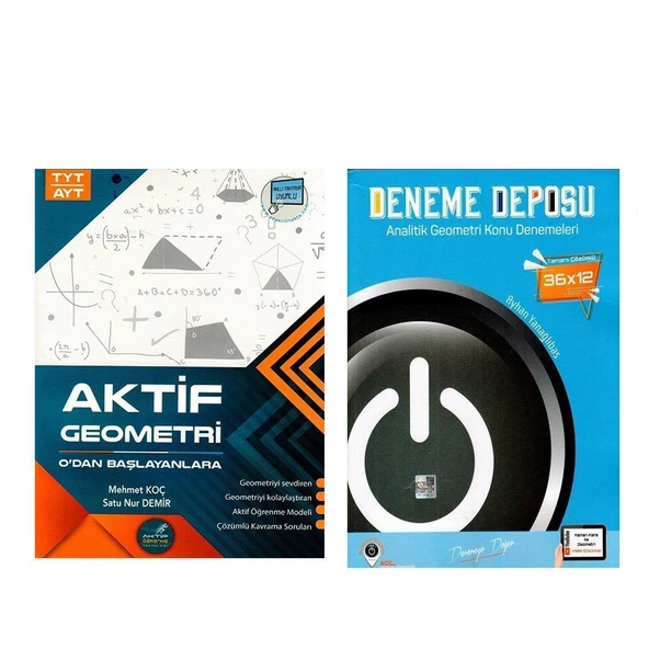 Aktif Öğrenme TYT AYT Geometri 0 dan Başlayanlara ve Deneme Deposu Analitik Geometri Konu Den Seti ürün görseli 1