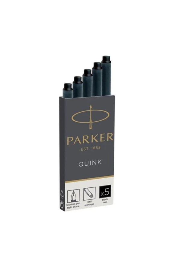Parker Dolma Kalem Kartuşu Quink Siyah 5 Li (20 Kutu) ürün görseli 1