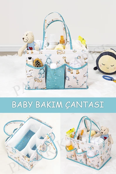 Baby Bebek Bakım Çantası Çok Gözlü Organizer Mavi ürün görseli 1