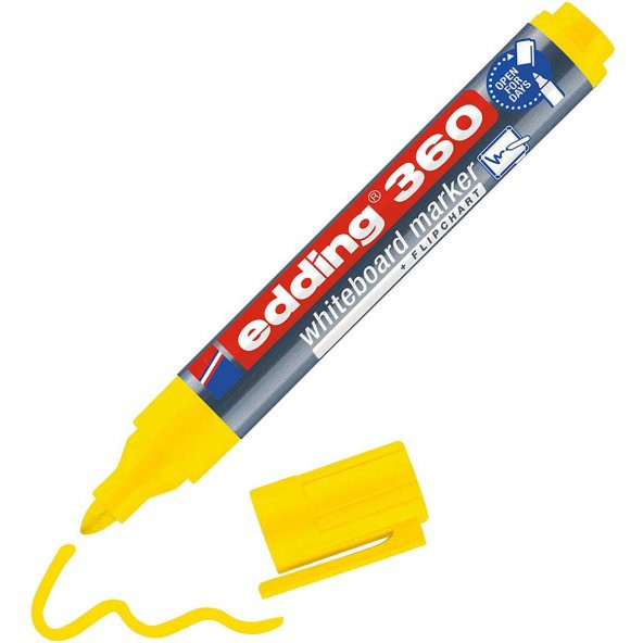Edding Silinebilir Beyaz Tahta Kalemi Edding 360 SARI Edding Flipchart Kalemi Edding Sunum Kalemi ürün görseli 1