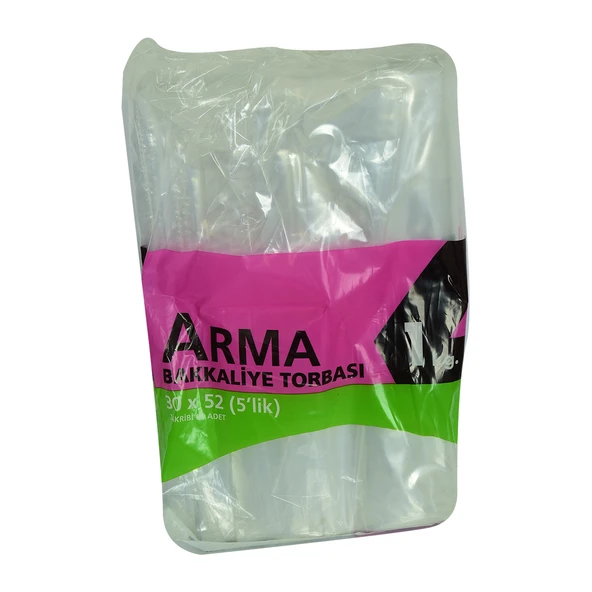 Naylon Torba Arma Şeffaf Bakkaliye Kuruyemiş Şeker Torbası 30x52 (5 lik ) Takribi 85 Adet 1000 Gr ürün görseli 1