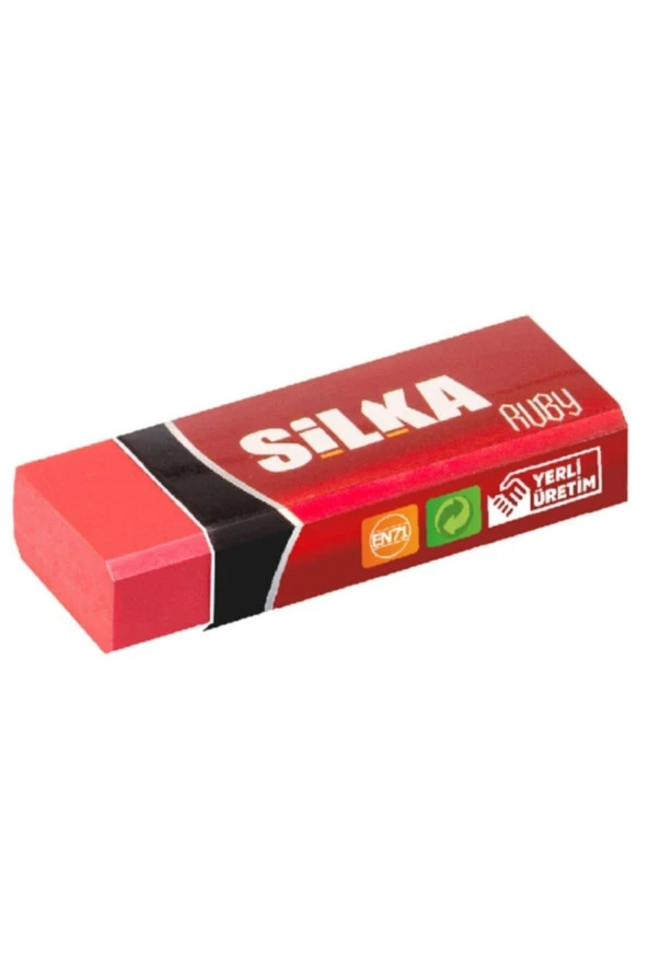 Silka Rubby Öğrenci Silgisi Kırmızı Silgi (20 Li Paket) ürün görseli 1
