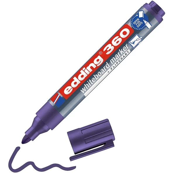 Edding Silinebilir Beyaz Tahta Kalemi Edding 360 MOR Edding Flipchart Kalemi Edding Sunum Kalemi ürün görseli 1