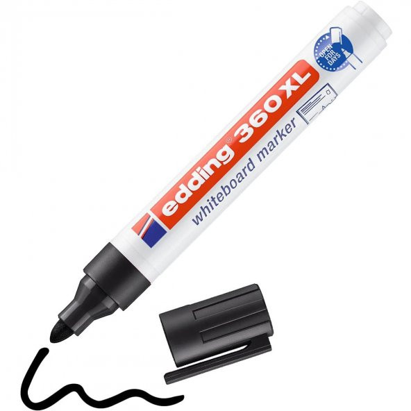 Edding Silinebilir Beyaz Tahta Kalemi Edding 360XL SİYAH Edding Flipchart Kalemi Edding Sunum Kalemi ürün görseli 1