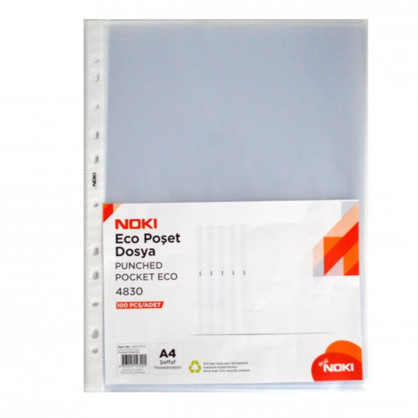 Noki Poşet Dosya Eco A4 100 lü Paket - Resim 3