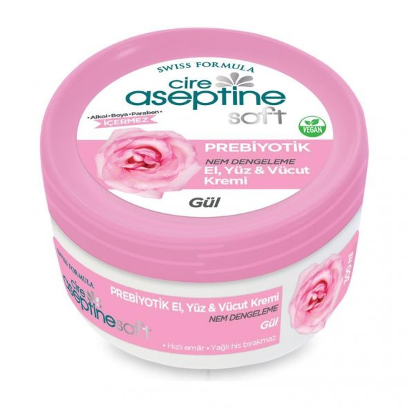 Cire Aseptine Krem 300ml Prebiyotik Gül ürün görseli 1