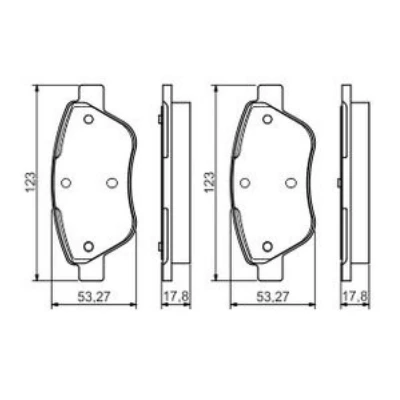 Fiat Fiorino Albea Linea 0986495102 ÖN FREN BALATASI BOSCH ürün görseli 1