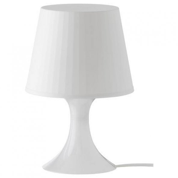 Beyaz Renk Abajur IKEA 40 W MeridyenDukkan 29 Cm Masa Lambası Abajur ürün görseli 1