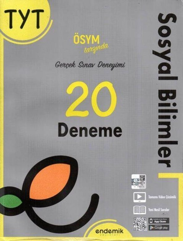 TYT Sosyal Bilimleri 20 Li Deneme Sınavı Endemik Yayınları ürün görseli 1