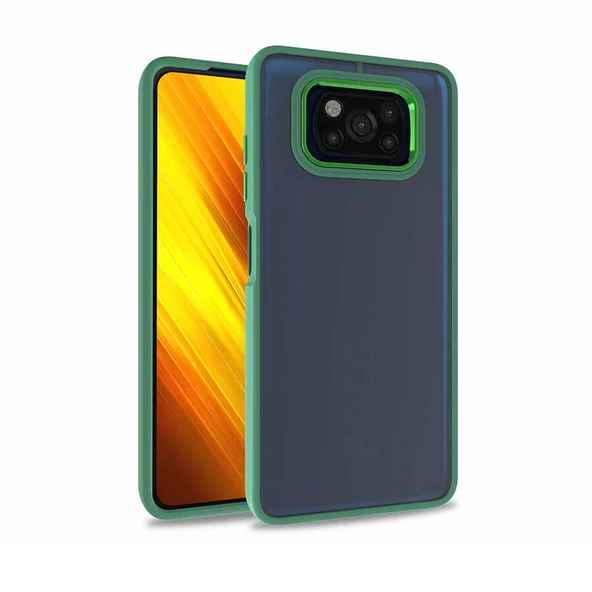 Gpack Xiaomi Poco x3 Pro Kılıf Flora Sert Silikon Arkası Cam Şeffaf - Resim 3