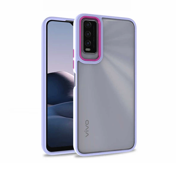 Gpack Vivo Y11S  Kılıf Flora Sert Silikon Arkası Cam Şeffaf - Resim 4
