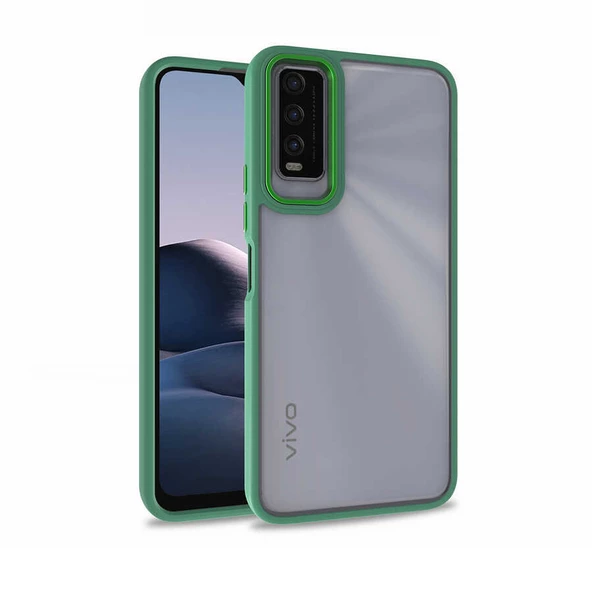 Gpack Vivo Y11S  Kılıf Flora Sert Silikon Arkası Cam Şeffaf - Resim 3