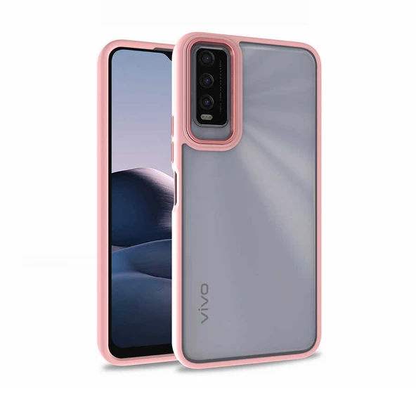 Gpack Vivo Y11S  Kılıf Flora Sert Silikon Arkası Cam Şeffaf - Resim 6