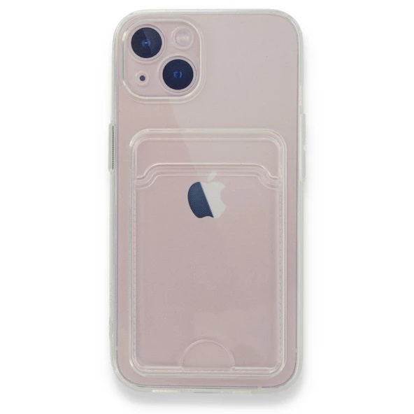 Gpack Apple iPhone 13 Kılıf 1 Adet Kartlıklı Şeffaf Silikon Lüx Korumalı ürün görseli 1