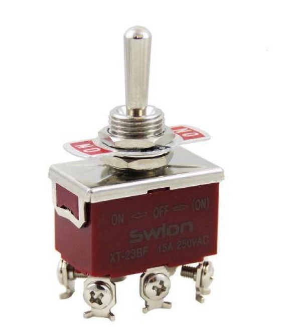 IC-159  Toggle Swıtch Büyük Boy (On)-Off-On 6P Vidalı Yaylı ürün görseli 1