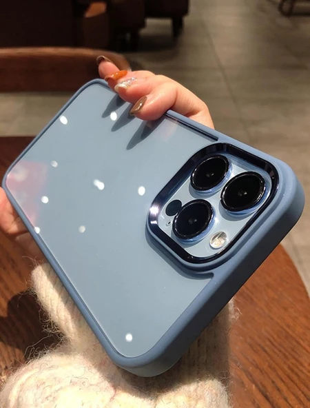 Apple iPhone 13 Pro Max Kılıf Kamera Korumalı Mat Renkli Silikon ürün görseli 1