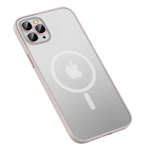 iPhone 13 Pro Max Kılıf Zore Mokka Lens Koruyuculu Wireless Kılıf - Resim 3