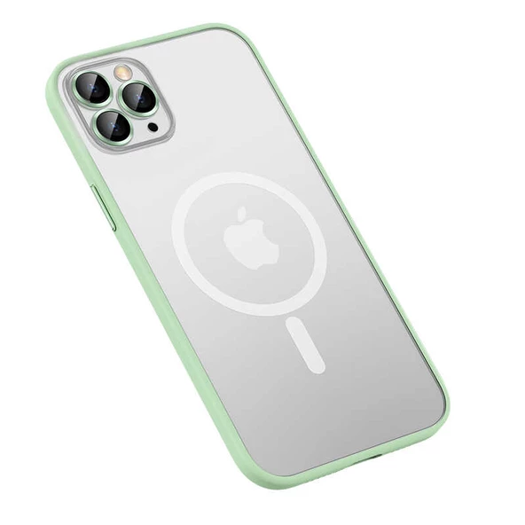 iPhone 13 Pro Max Kılıf Zore Mokka Lens Koruyuculu Wireless Kılıf - Resim 5