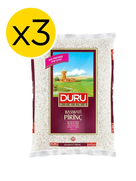 Duru Basmati Pirinç 1 Kg X 3 Adet ürün görseli 1