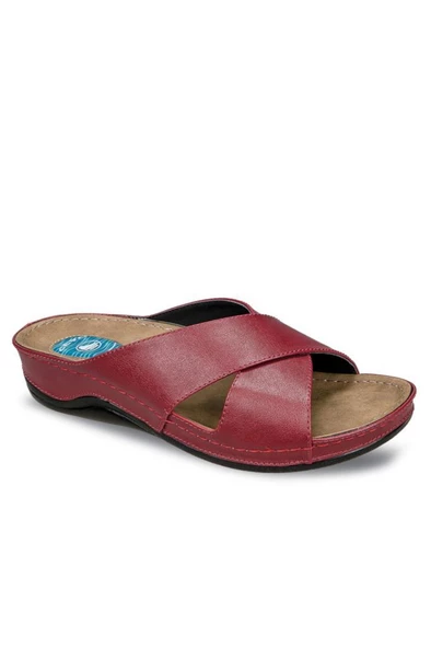 Ceyo 9946-1 Topuk Jelli Anatomik Taban Kadın Terlik Bordo 36-40 ürün görseli 1