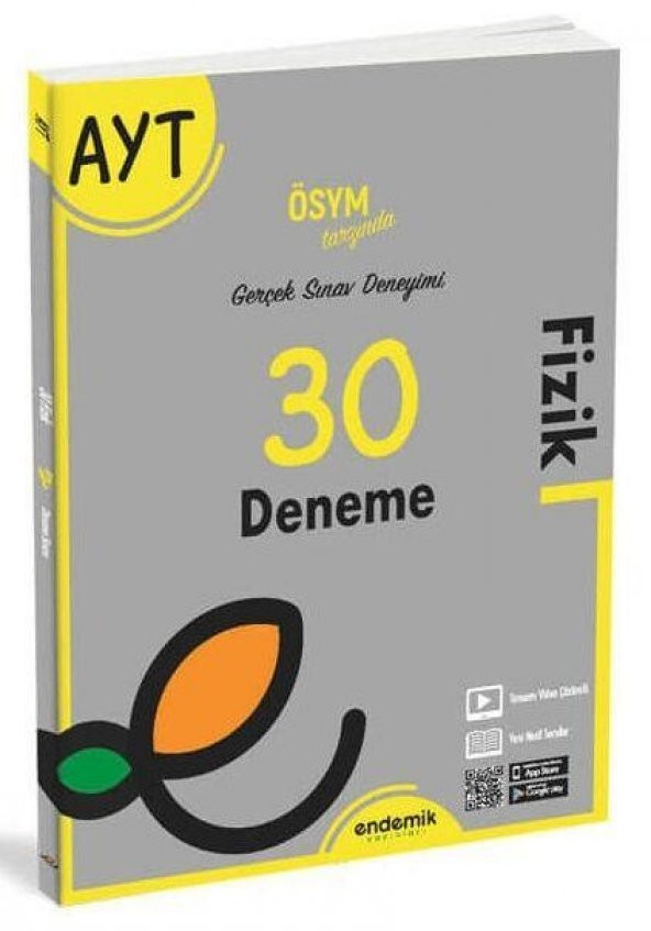 AYT Fizik 30 Denemesi Endemik Yayınları ürün görseli 1