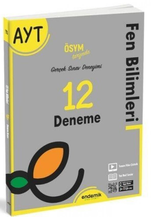 AYT Fen Bilimleri 12 Denemesi Endemik Yayınları ürün görseli 1