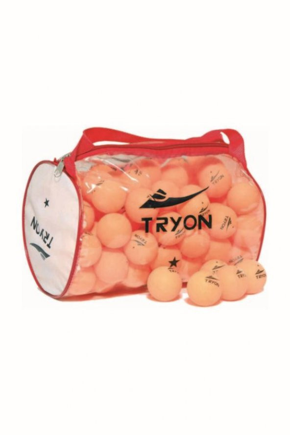 TRYON 100lü 1 Yıldız Masa Tenis Topu Turuncu MTT-070 ürün görseli 1