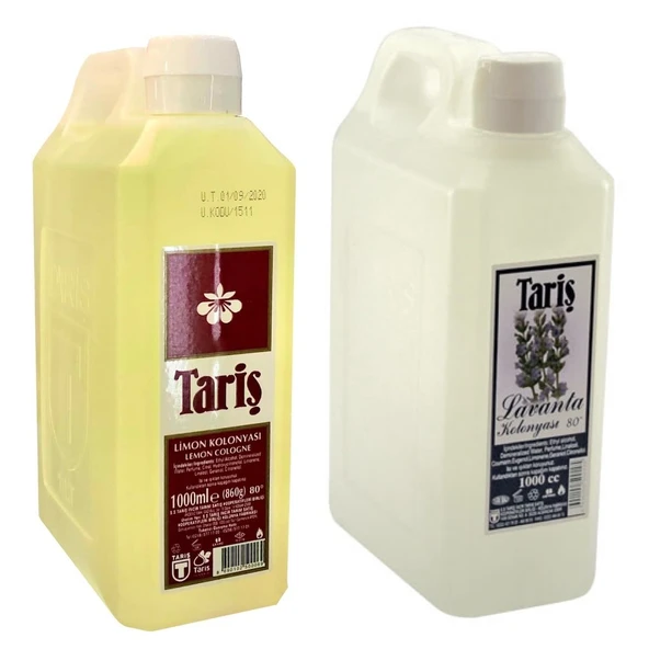 Tariş 80 Derece Limon Kolonyası Bidon 1 L + Tariş 80 Derece Lavanta Kolonyası Bidon 1 L ürün görseli 1