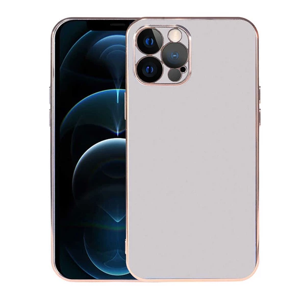 iPhone 12 Pro Kılıf Viyana Yüzeyi Buzlu Transparan Tasarım Kılıf - Resim 6
