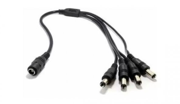 DC 5.5x2.5 mm 1 Erkek - 4 Dişi Adaptör Ucu Çoklayıcı ürün görseli 1