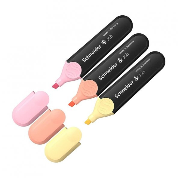Pastel Fosforlu Kalem Jop ( Pastel Pembe - Somon - Vanilya ) 3 Adet Schneider Jop Pastel İşaret Kalemi 3 Adet ürün görseli 1