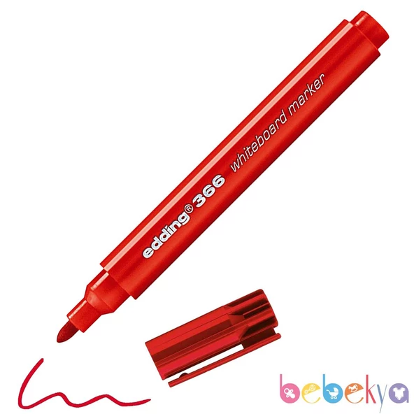 Edding KÜÇÜK CEP BOY Silinebilir Beyaz Tahta Kalemi Edding 366 KIRMIZI Flipchart Kalemi Sunum Kalemi ürün görseli 1