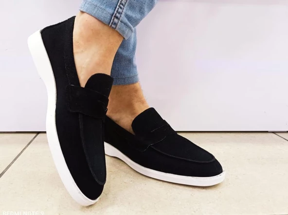 Hakiki Deri Süet  Erkek Günlük Ayakkabı Loafer Ayakkabı ürün görseli 1