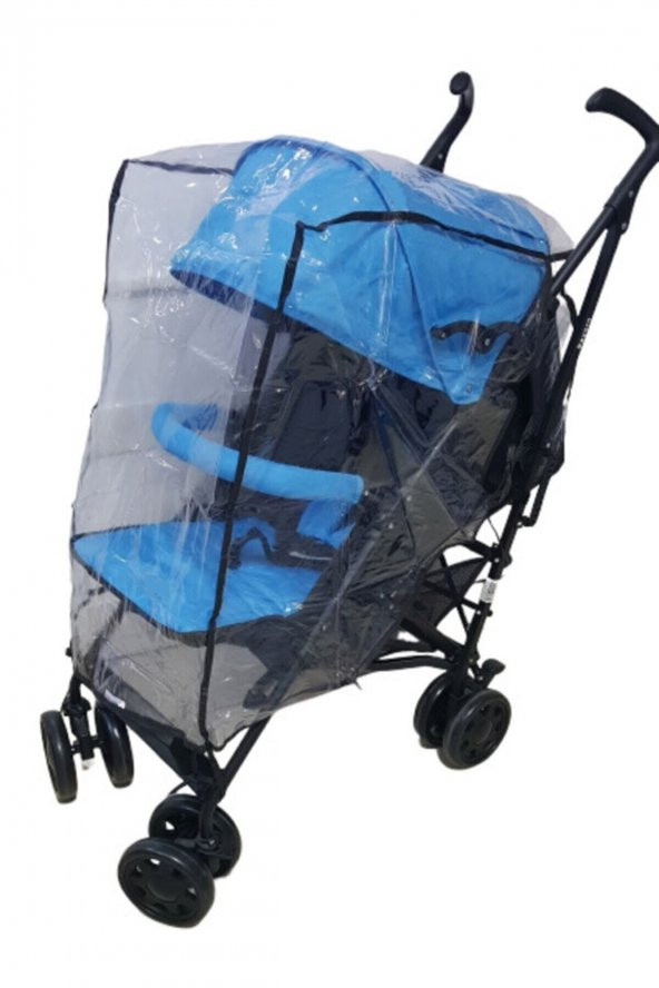 Baston Bebek Arabası Yağmurluğu, Ciftyon Yağmurluk, Puset Yağmurluğu, Bağcıklı Kokusuz Yağmurluk ürün görseli 1