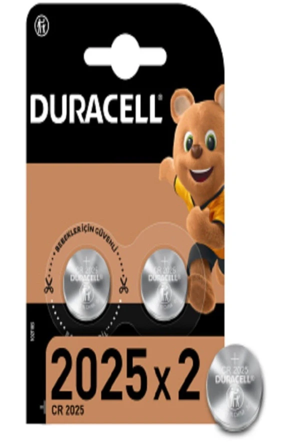 Duracell Özel 2025 Lityum Düğme Pil 3V 2’li Paket ürün görseli 1
