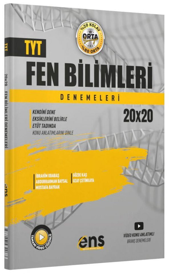 TYT Fen Bilimleri 20 x 20 li Denemeleri ENS Yayınları ürün görseli 1