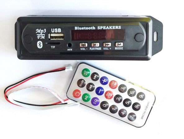 Mikrofonlu/Bluetooth-Radyo-Usb-Aux-Sd kart Mp3 Çalar 12 Volt + Montaj Kutulu ürün görseli 1
