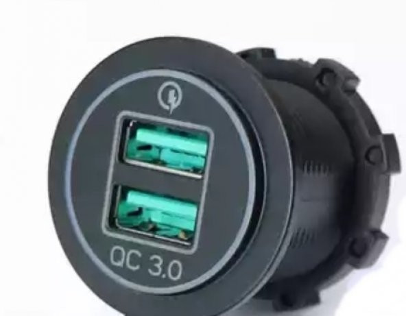 12-24 Volt Araç/Tekne/Motorsiklet için ( Quick ) HIZLI ŞARJ Yeşil Renk ürün görseli 1