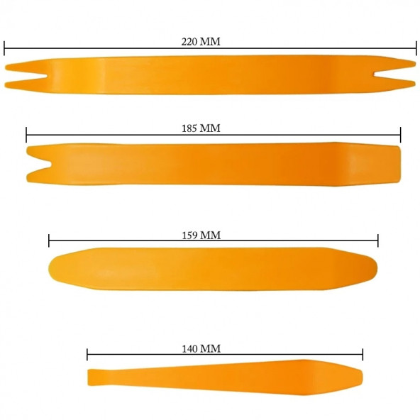 Oto Torpido Sökücü Trim Teyp Radyo Kapı Konsol Sökme Aparat 4 Set ürün görseli 1