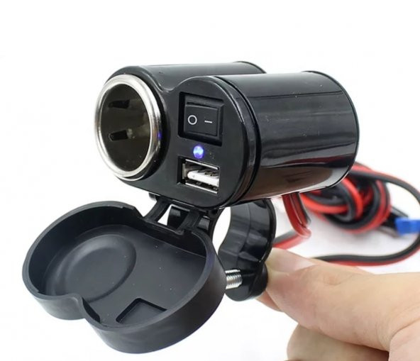 Motosiklet Çakmaklık/USB Şarj Soketi 12V Su Geçirmez ürün görseli 1